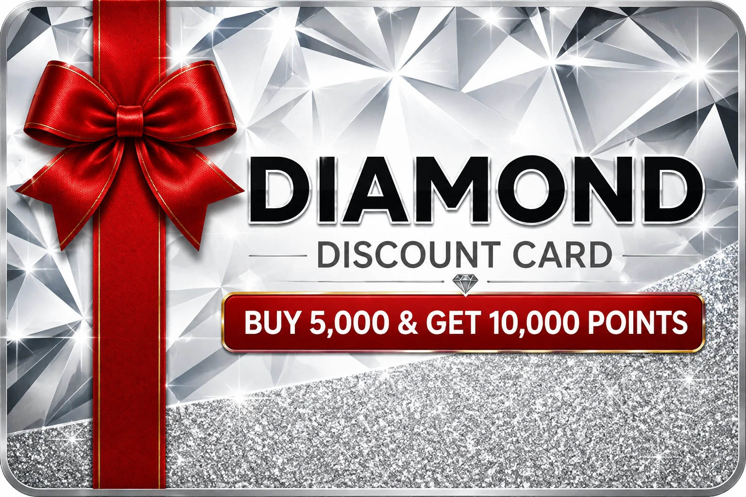 Diamond discount card: buy ₹5,000 and get 10,000 points