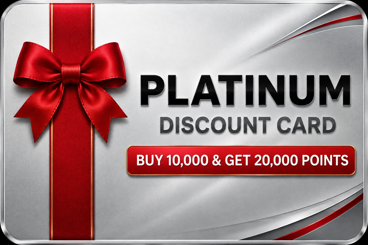 Platinum discount card: buy ₹10,000 and get 20,000 points